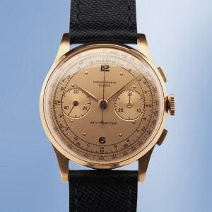 Chronographe Suisse - Vintage Jumbo Chronograph 18k Rose Gold