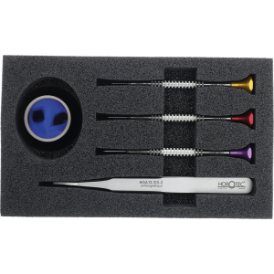 Horotec - Kit d'outils professionnel, tournevis, loupe et brucelles Horotec