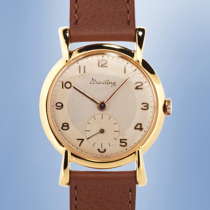 Breitling - Vintage Calatrava Oversize Jumbo Cornes d'Araignées Plaqué Or