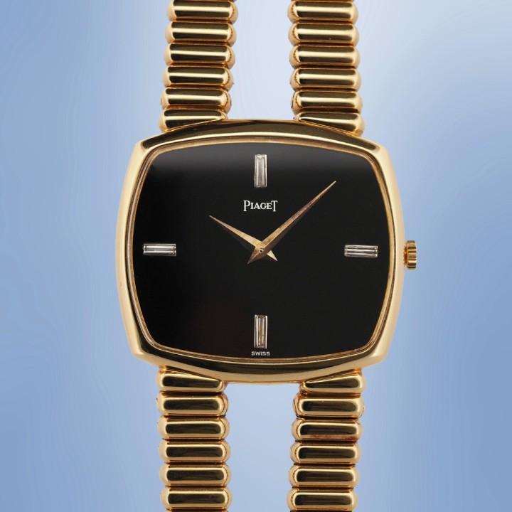 Piaget - "Black Tie Emparador" Vintage Cadran Onyx Index Diamants Circa 1970 Piaget Cal. 9P1 Réf. 9731 C 210