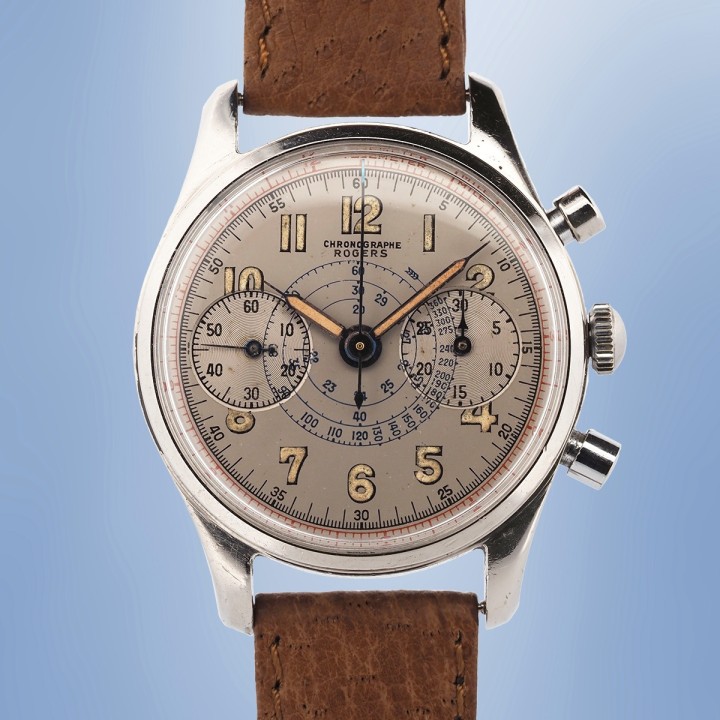 Rogers - Chronographe Suisse Vintage Landeron 248 34.5mm Réf. 351