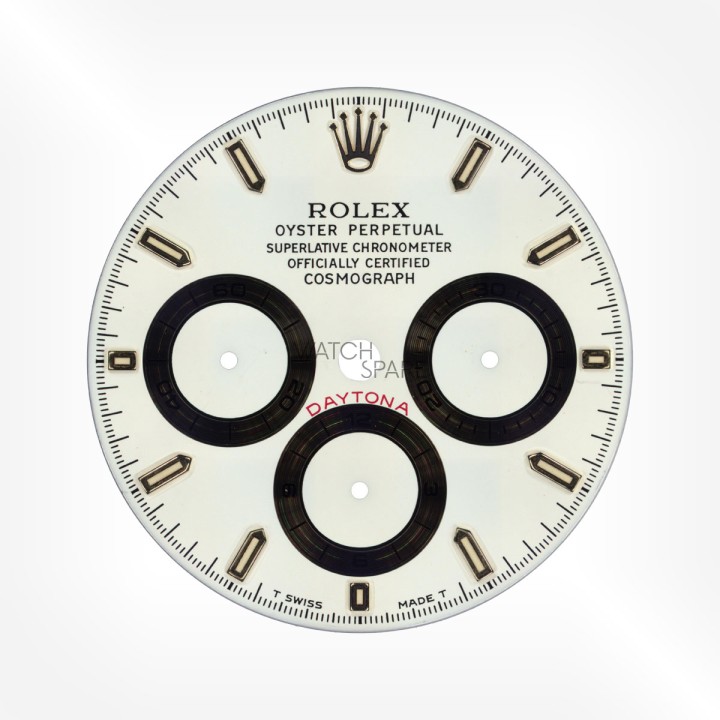 Rolex - Cadran Blanc avec index en Or Daytona 28,51mm avec jeu d'aiguilles
