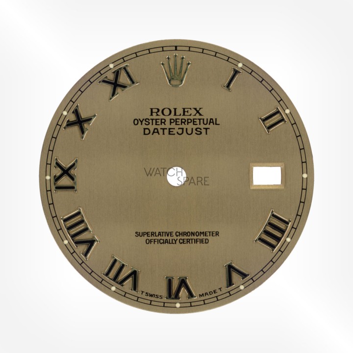 Rolex - Cadran Or jaune/ Champagne Datejust 27,89mm avec une aiguille d'heure et une aiguille de minute