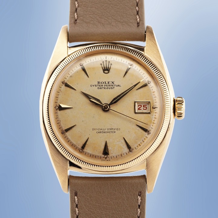 Rolex - Datejust "Ovettone" 36mm en Or Jaune 18cts Circa 1950 Réf. 6105