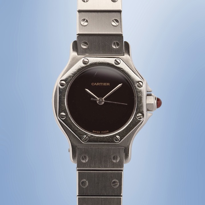 Cartier - Santos Octogonale Cadran Bordeaux 25mm Réf.0906