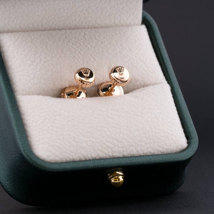 Watch Spare - Paire de boucles d'oreilles avec couronne Rolex de 5.3mm
