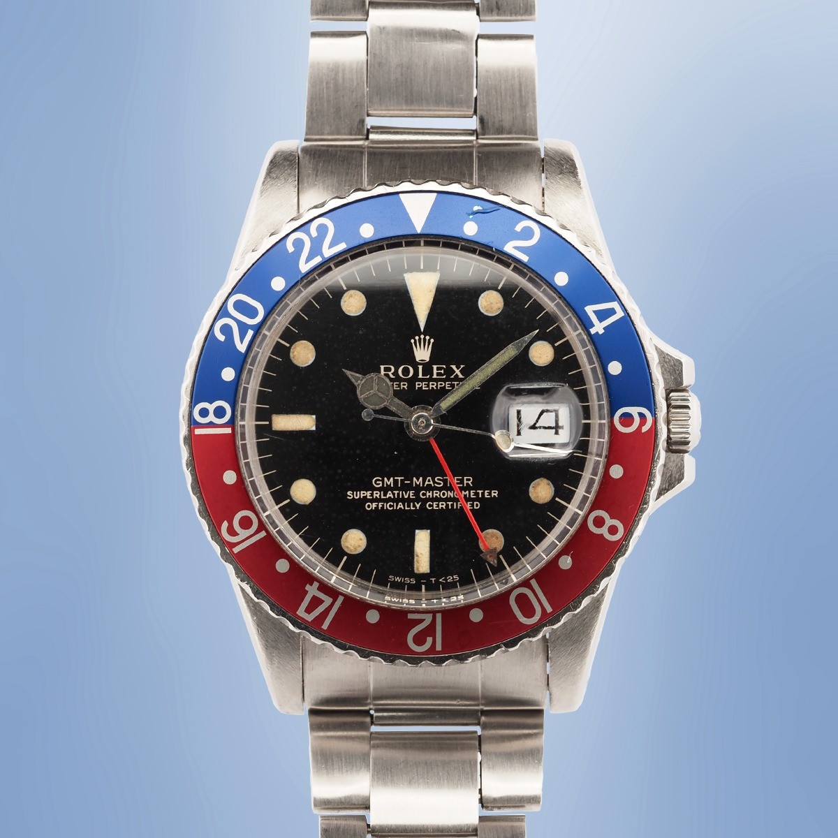 Rolex - GMT Master II "Pepsi" Gilt Dial Vintage Circa 1965 Réf. 1675 