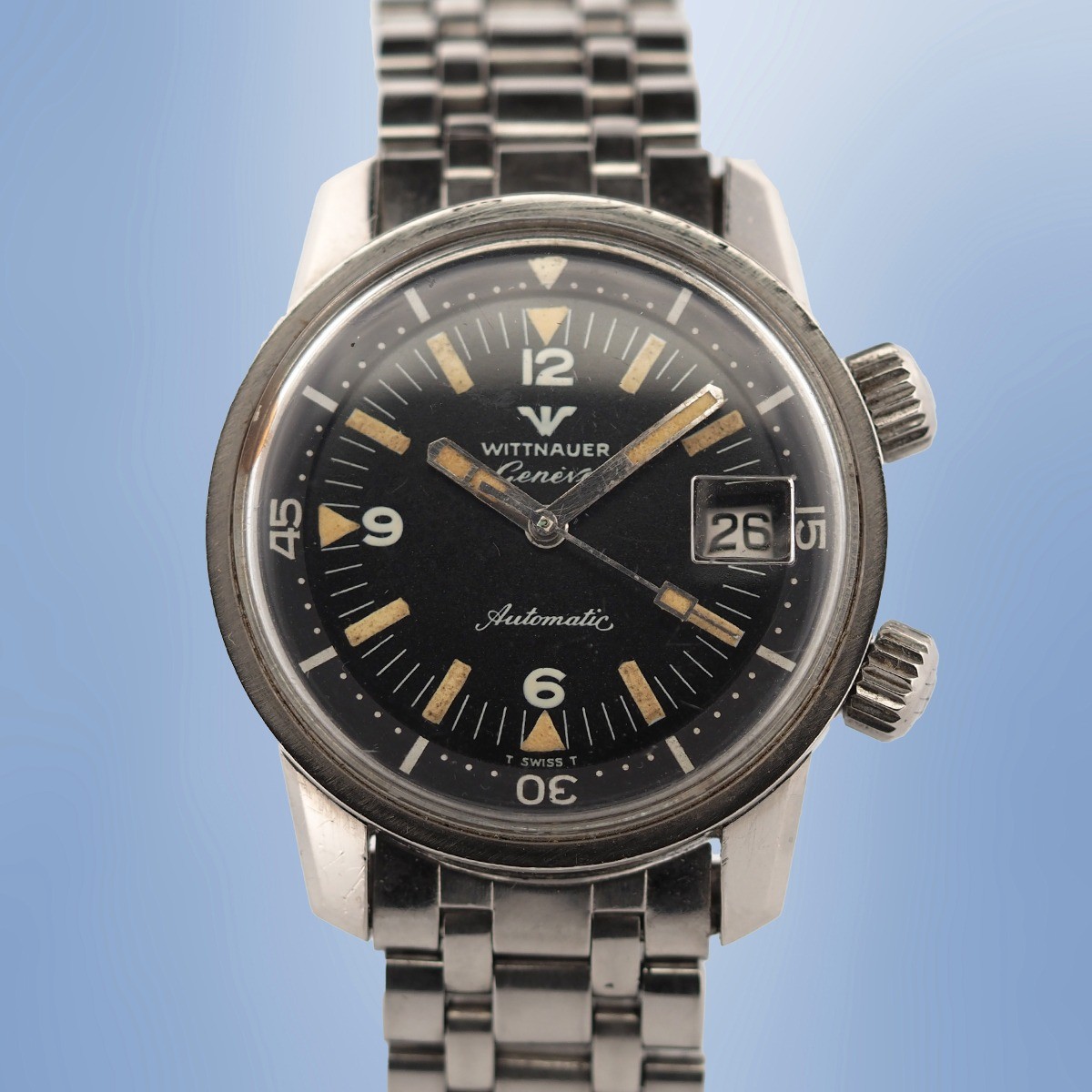 Wittnauer - Super Compressor Vintage Diver avec boîte Circa 1960 Réf. 8007