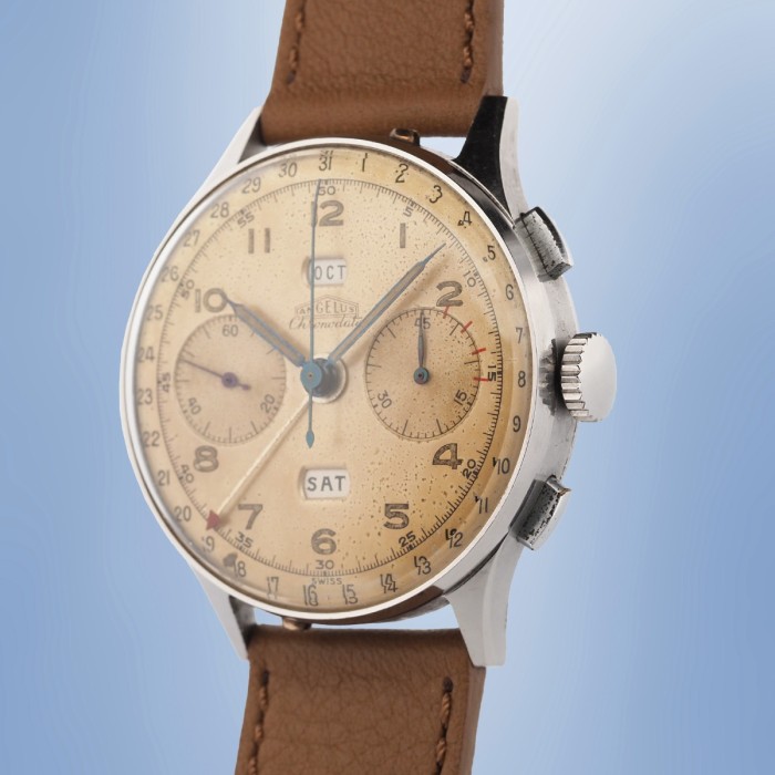 Angelus - Chronodato Triple Date 38mm Circa 1950 Cal. 217 Réf. 224 714