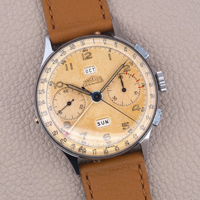 Angelus - Chronodato Triple Date 38mm Circa 1950 Cal. 217 Réf. 224 714