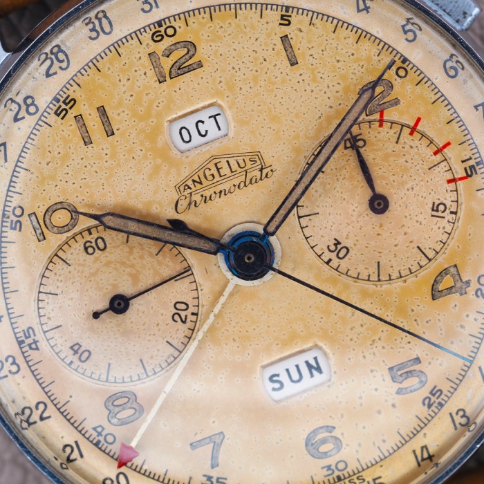 Angelus - Chronodato Triple Date 38mm Circa 1950 Cal. 217 Réf. 224 714