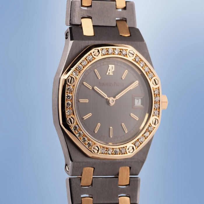 Audemars Piguet - Lady Royal Oak "Mini" Tantalum & Or Rose Lunette Sertie Service AP Janvier 2026 Circa 1998 Quartz Cal.2610 Réf. 66270TR.00.0722TR.02