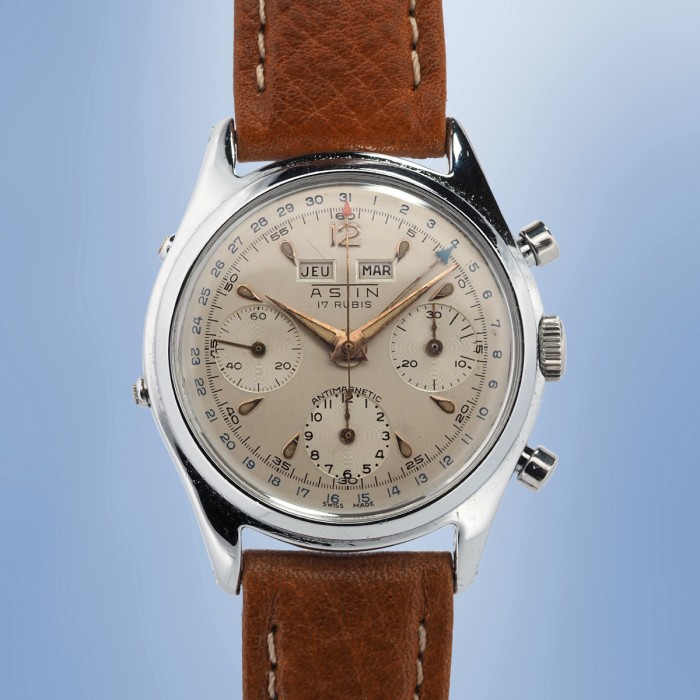 Astin - Chronographe à triple date Valjoux 72C
