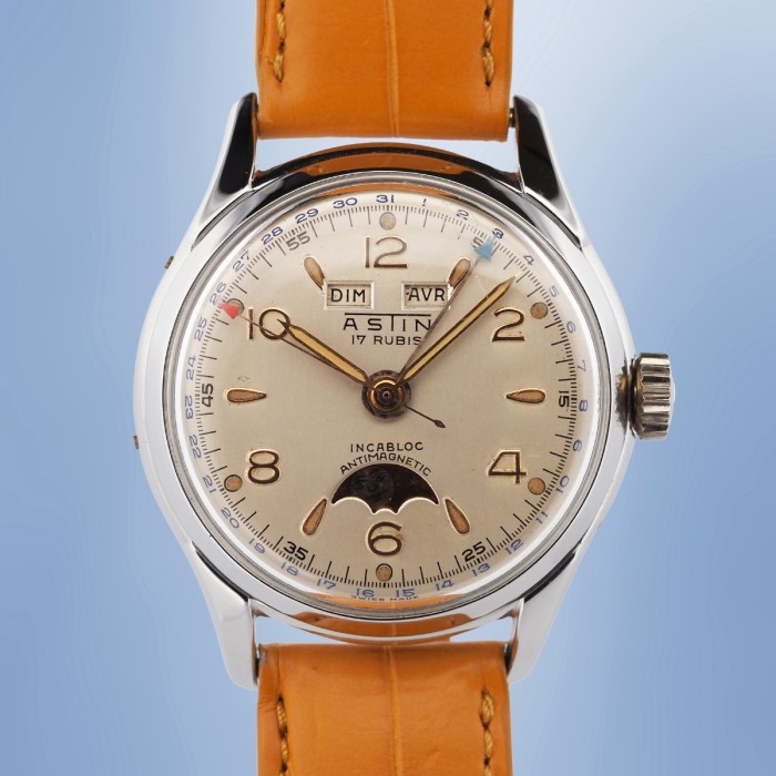 Astin - Triple Calendrier Phase de Lune Vintage Réf. 3819