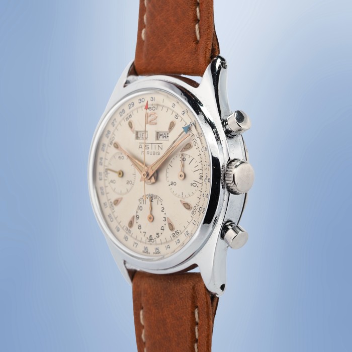 Astin - Chronographe à triple date Valjoux 72C