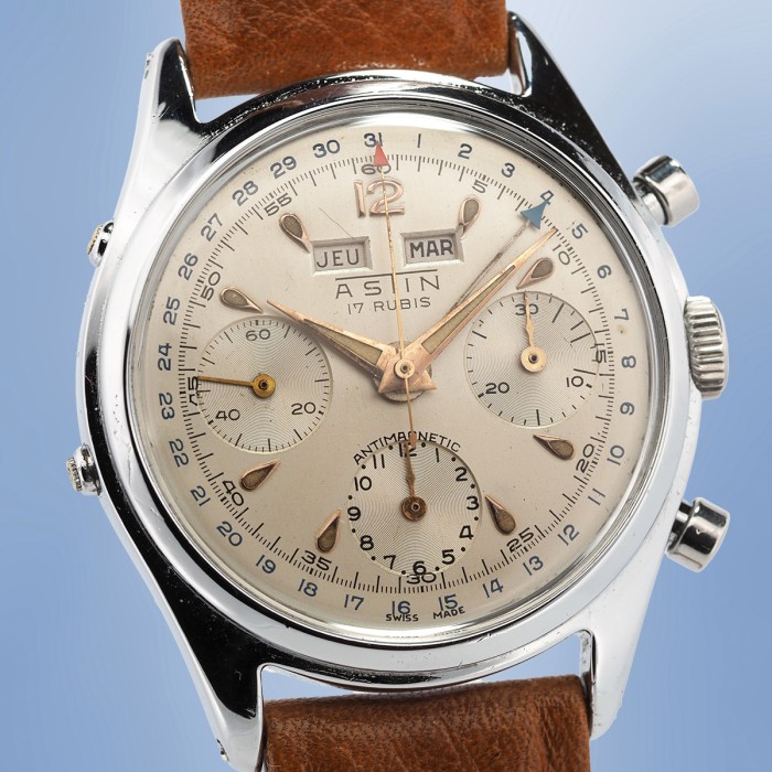 Astin - Chronographe à triple date Valjoux 72C