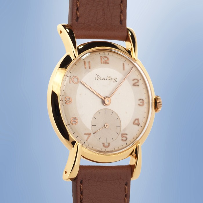 Breitling - Vintage Calatrava Oversize Jumbo Cornes d'Araignées Plaqué Or