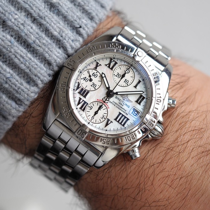 Breitling - Chrono Cockpit Nacré Full Set Réf. A13358