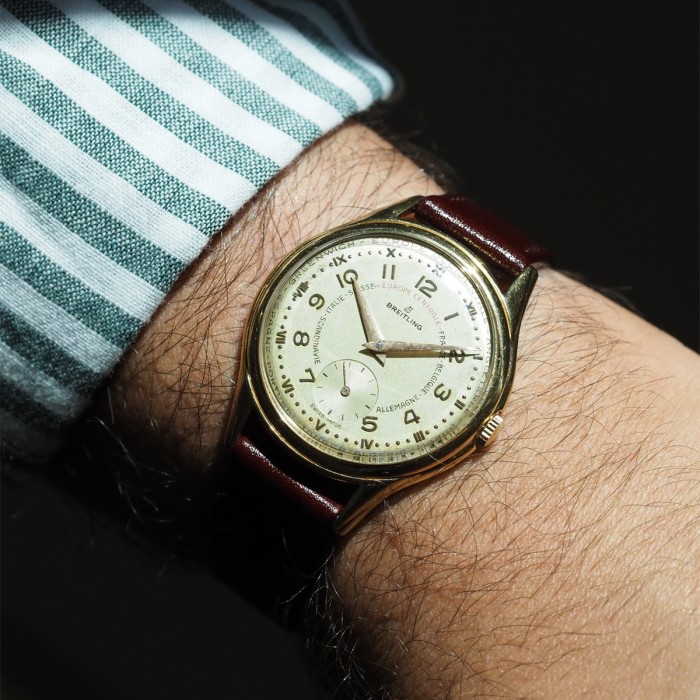 Breitling - GMT & GMT +1 Europe Double Fuseau Horaire Instantané Circa 1950 Réf. 1211/19