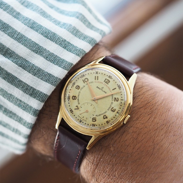 Breitling - GMT & GMT +1 Europe Double Fuseau Horaire Instantané Circa 1950 Réf. 1211/19