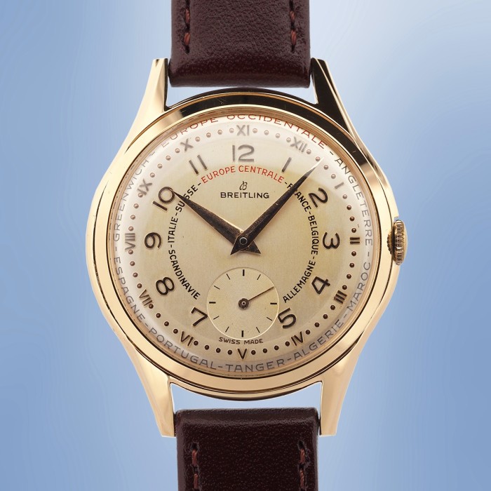 Breitling - Vintage de Collection GMT Double Fuseau Horaire 36mm Circa 1950 Réf. 1211/19