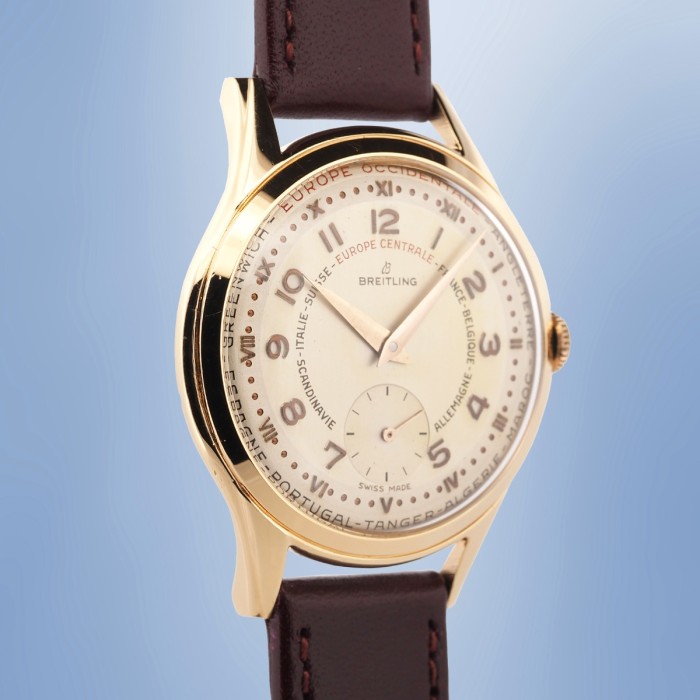 Breitling - Vintage de Collection GMT Double Fuseau Horaire 36mm Circa 1950 Réf. 1211/19