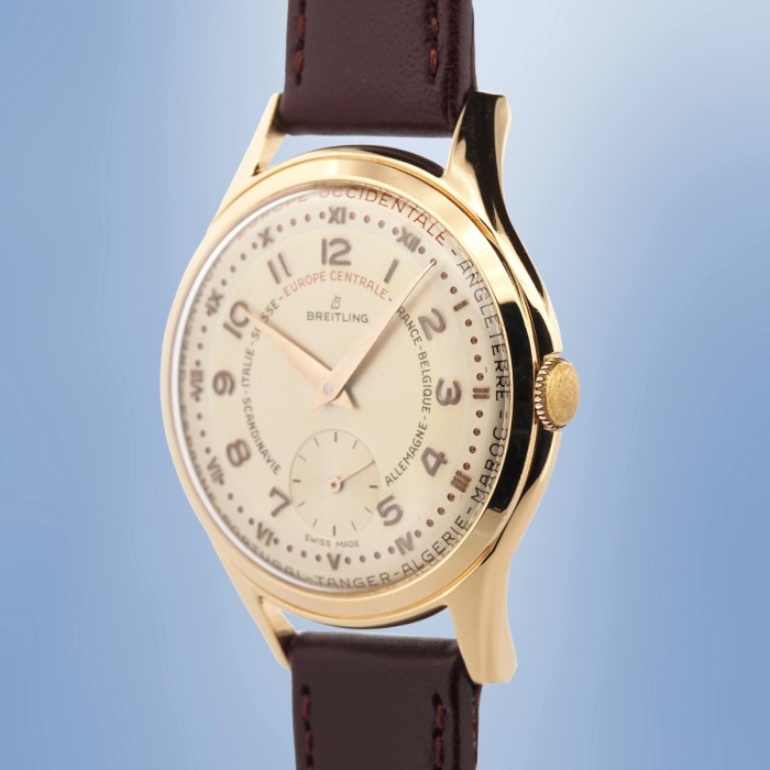 Breitling - Vintage de Collection GMT Double Fuseau Horaire 36mm Circa 1950 Réf. 1211/19
