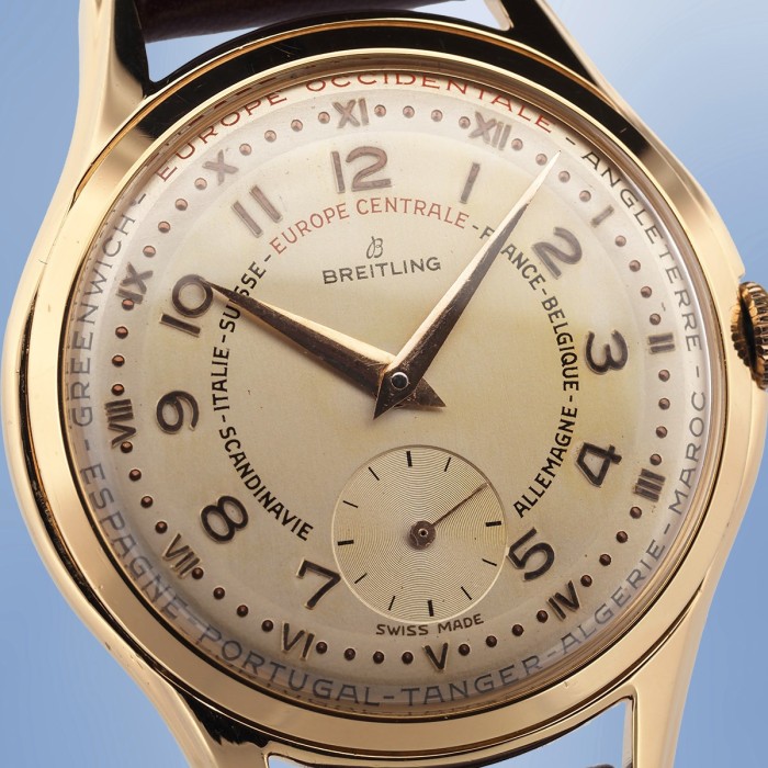 Breitling - Vintage de Collection GMT Double Fuseau Horaire 36mm Circa 1950 Réf. 1211/19