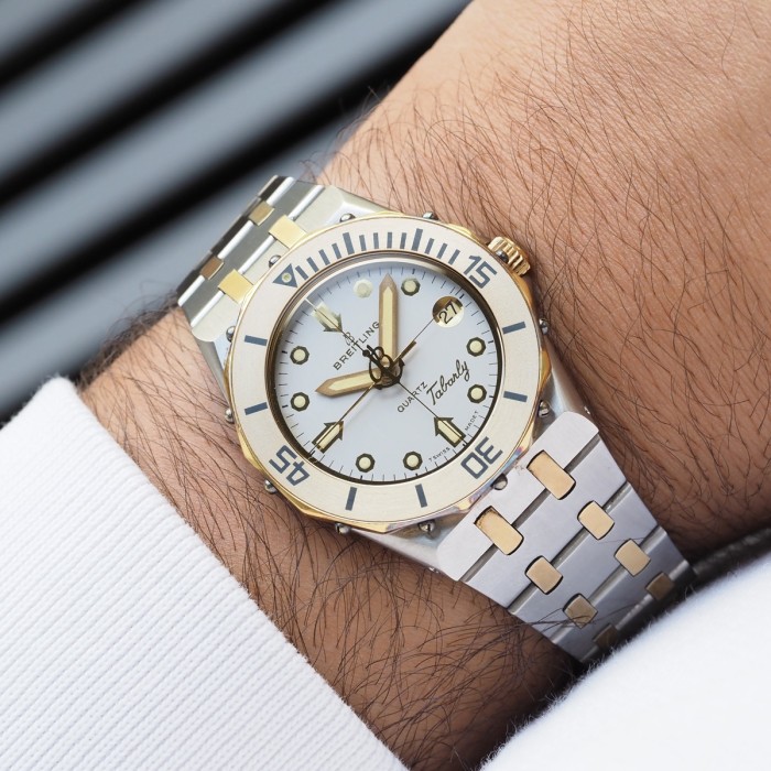 Breitling - Eric Tabarly Quartz "Royal Oak Style" Vintage Circa 1985 Réf. 80770