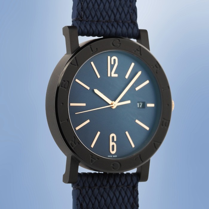 Bulgari - Solotempo Automatic Black SS PVD Full Set Réf. BB 41 S