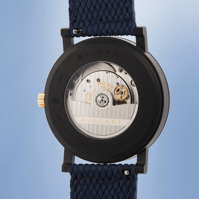 Bulgari - Solotempo Automatic Black SS PVD Full Set Réf. BB 41 S