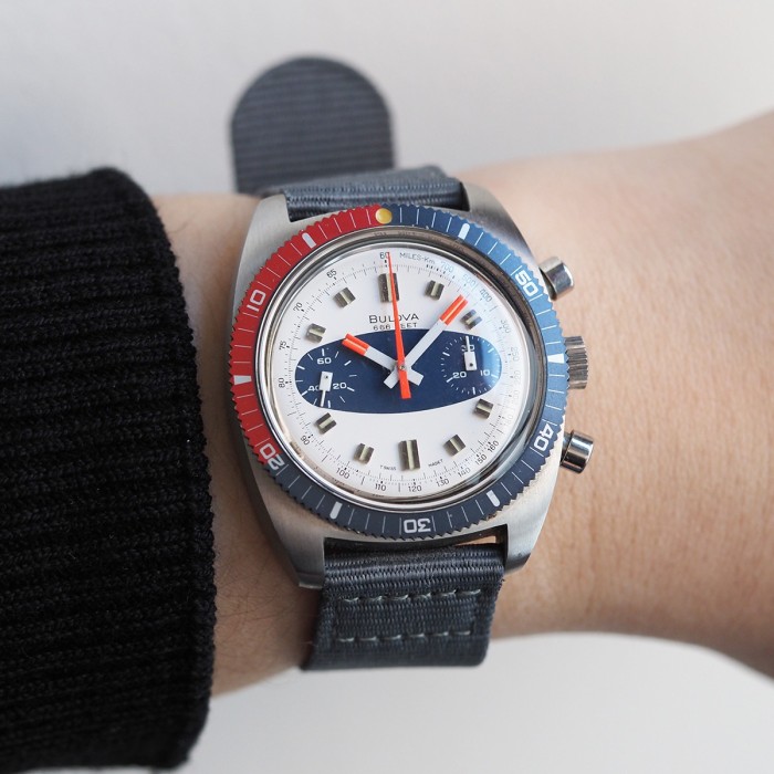 Bulova - 666 Feet Vintage Chronograph "Devil Diver" Circa 1971 Réf. 825-1
