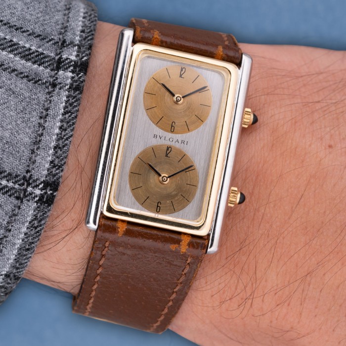 Bulgari - Vintage Dual Time Gérald Genta Réf. G.1464-7