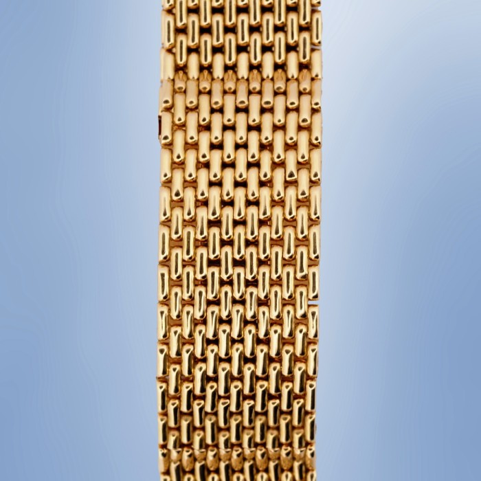 Cartier - Tank Louis Cartier "Paris" Vintage Or Jaune 18cts avec Bracelet Milanais en Or Jaune 18cts et Papier Circa 1989 Réf. 96065