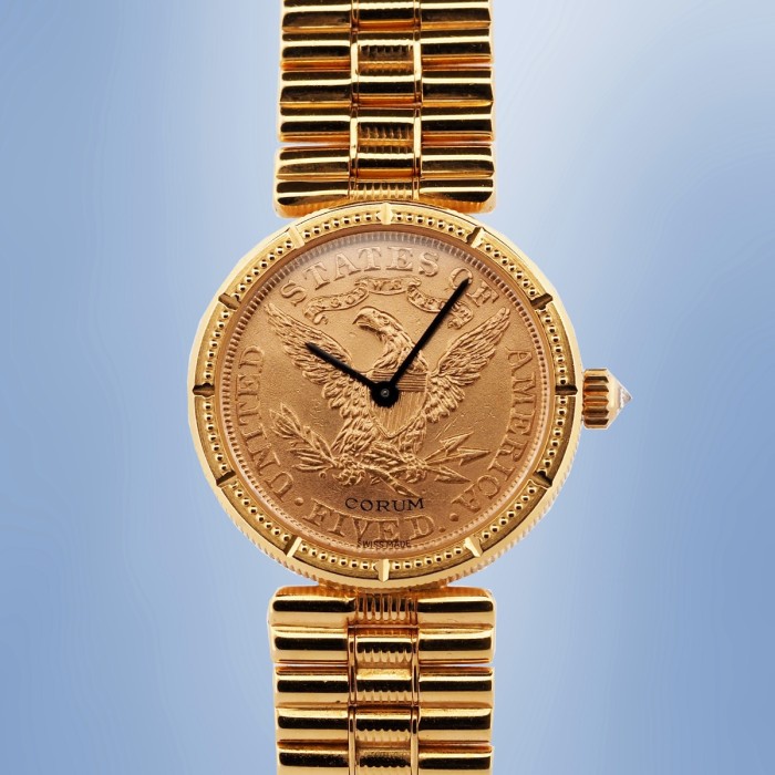 Corum - Set Rare"His & Hers" avec collier en Or Jaune 18cts Vintage