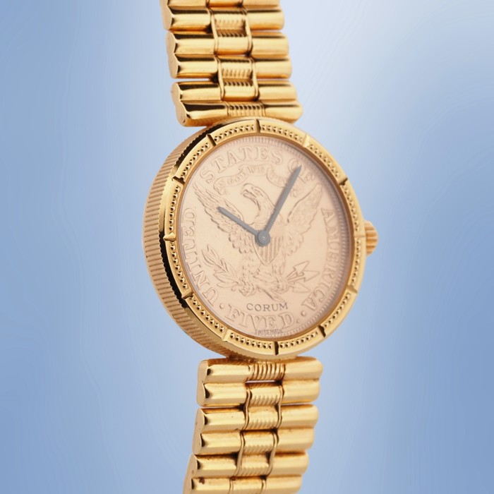 Corum - Set Rare"His & Hers" avec collier en Or Jaune 18cts Vintage