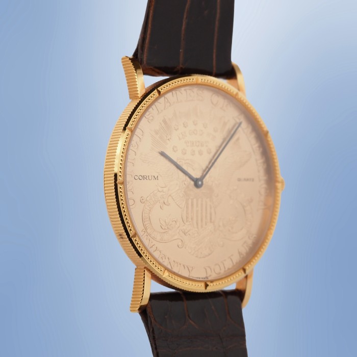 Corum - Set Rare"His & Hers" avec collier en Or Jaune 18cts Vintage