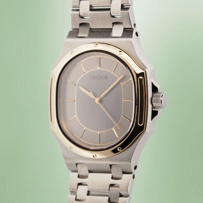 Credor - Seiko "Nautellipse & Royal Oak Style" Twinquartz High Accuracy Quartz Circa 1990 Réf. 9661-5000
