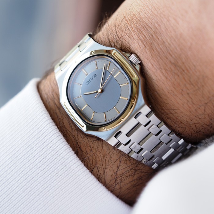 Credor - Seiko "Nautellipse & Royal Oak Style" Twinquartz High Accuracy Quartz Circa 1990 Réf. 9661-5000