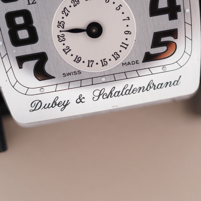 Dubey & Schaldenbrand - Aerodyn Duo Carre Cambre Dimplomatic Classic GMT Circa 2002 Réf. ADUO/ST/SIG/LD
