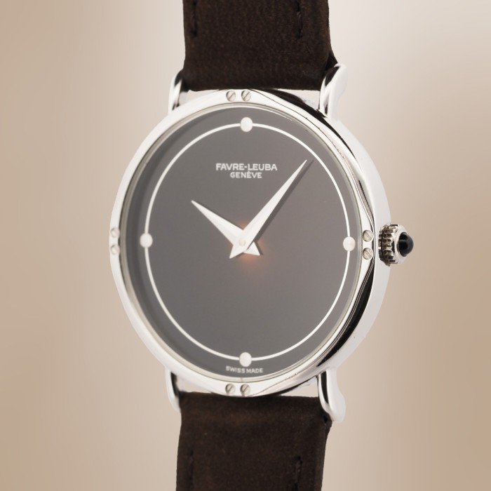 Favre Leuba - Vintage "Coffee Dial" Remontage Mécanique Circa 1980 Réf. 3611-52