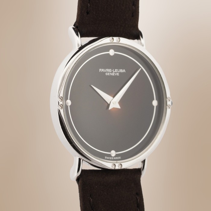 Favre Leuba - Vintage "Coffee Dial" Remontage Mécanique Circa 1980 Réf. 3611-52