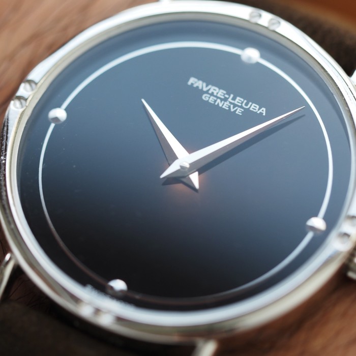 Favre Leuba - Vintage "Coffee Dial" Remontage Mécanique Circa 1980 Réf. 3611-52