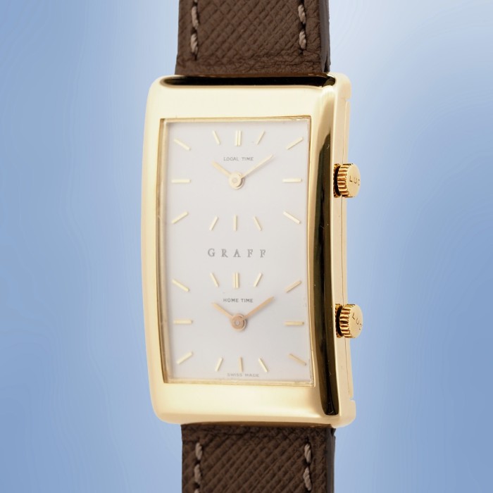 Chopard - Retailed par Graff Two Time Zone Or Jaune 18cts Quartz Circa 1990 Réf. 2240