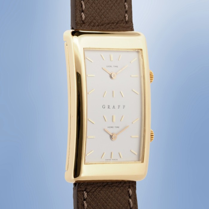 Chopard - Retailed par Graff Two Time Zone Or Jaune 18cts Quartz Circa 1990 Réf. 2240