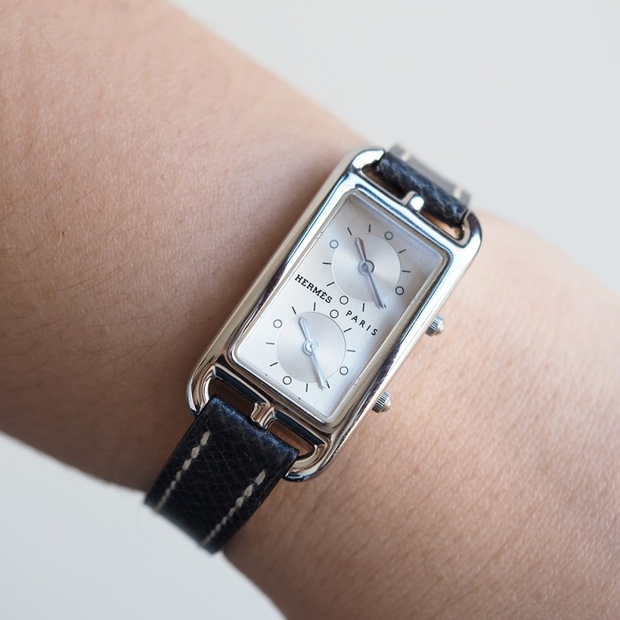 Hermès - Cape Cod "Dual Time" Quartz Circa 2010 Réf. CC3-210