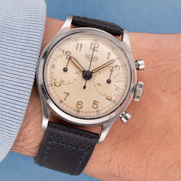 Heuer - Big Eyes Chronographe vintage réf. 5408