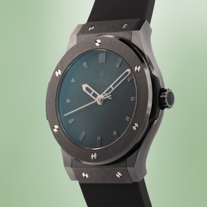 Hublot - Classic Fusion Big Bang All Black Automatic Titanium & Ceramic Limited Edition 500 pc. Circa 2008 Full Set Réf. 501.CM.1110.RX