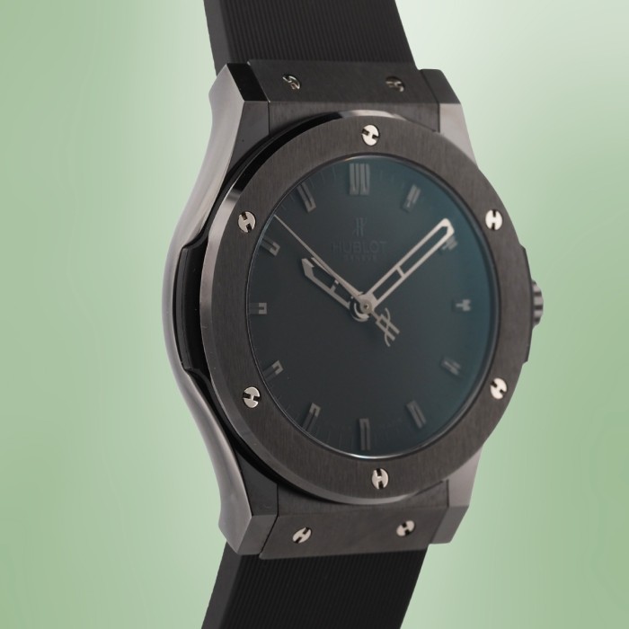 Hublot - Classic Fusion Big Bang All Black Automatic Titanium & Ceramic Limited Edition 500 pc. Circa 2008 Full Set Réf. 501.CM.1110.RX