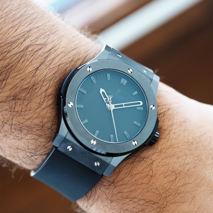 Hublot - Classic Fusion Big Bang All Black Automatic Titanium & Ceramic Limited Edition 500 pc. Circa 2008 Full Set Réf. 501.CM.1110.RX